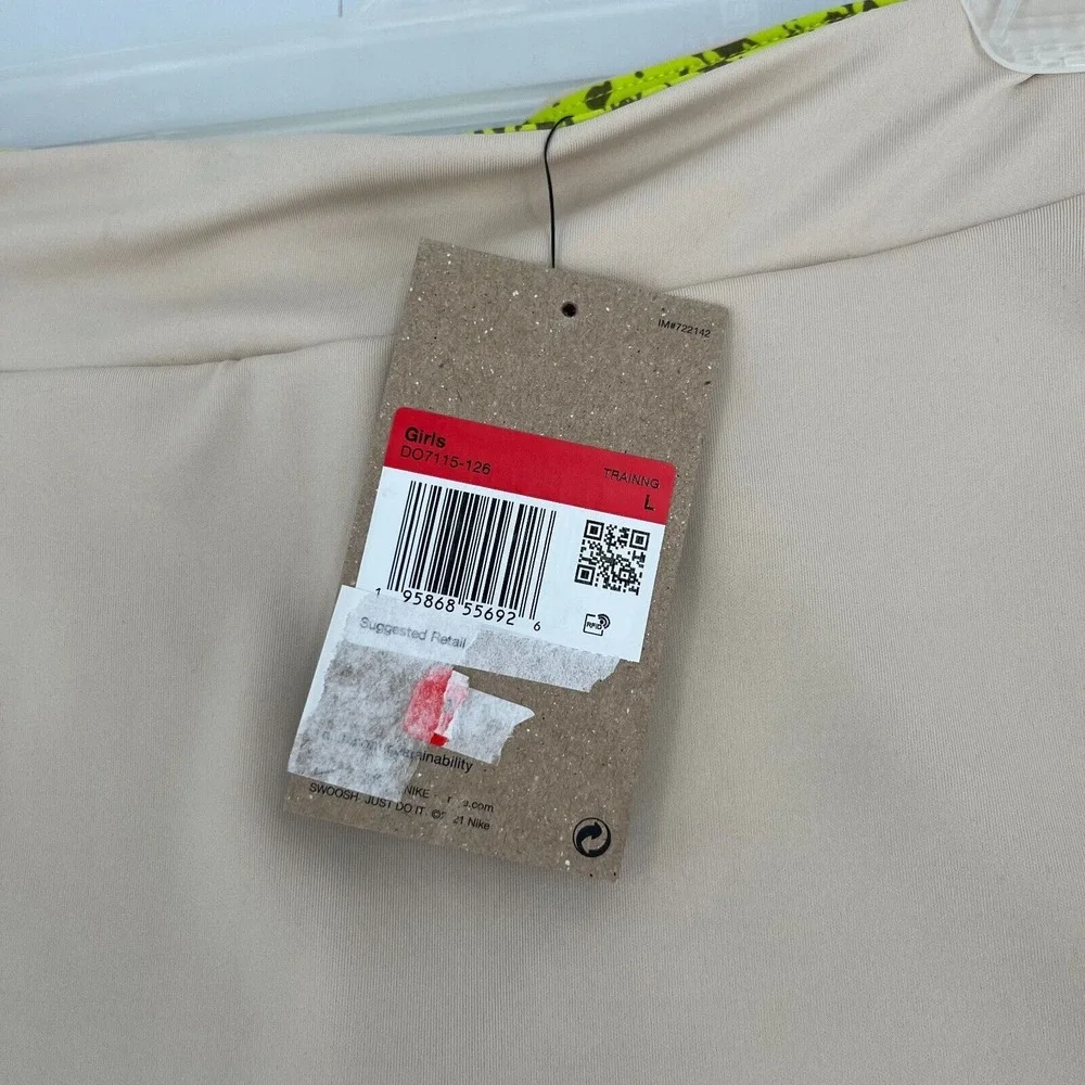 NIKE DRI-FIT ICON CLASH TRAINING SKIRT SKORT Youth Girl Large 14-16‎ SAND/ATOMIC